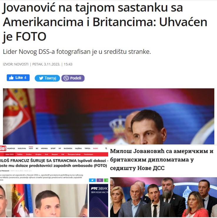 НАСТАВАК ПРЉАВЕ И НАДАСВЕ БЕСМИСЛЕНЕ КАМПАЊЕ ПРОТИВ НОВОГ ДСС-А И ДР МИЛОША ЈОВАНОВИЋА